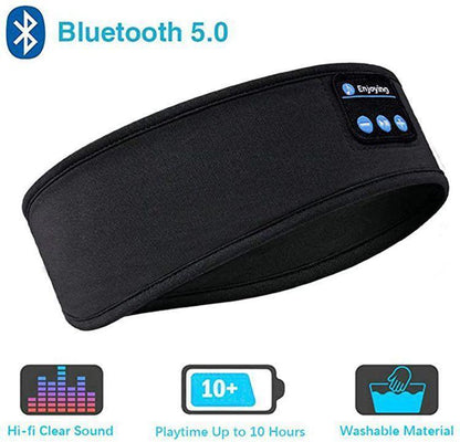 Wireless Bluetooth Sports Headband with Built-in Headphones – Soft, Elastic, and Perfect for Outdoors and Sleepers