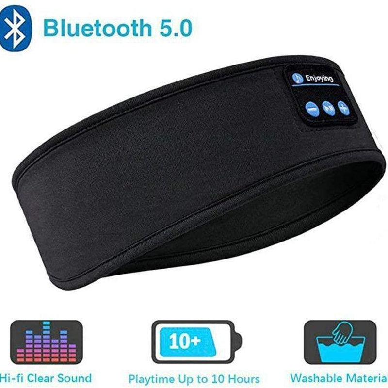 Wireless Bluetooth Sports Headband with Built-in Headphones – Soft, Elastic, and Perfect for Outdoors and Sleepers