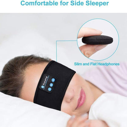 Wireless Bluetooth Sports Headband with Built-in Headphones – Soft, Elastic, and Perfect for Outdoors and Sleepers