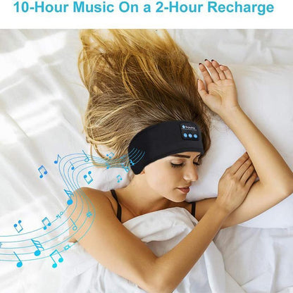 Wireless Bluetooth Sports Headband with Built-in Headphones – Soft, Elastic, and Perfect for Outdoors and Sleepers