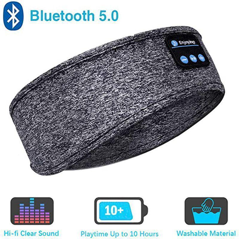 Wireless Bluetooth Sports Headband with Built-in Headphones – Soft, Elastic, and Perfect for Outdoors and Sleepers