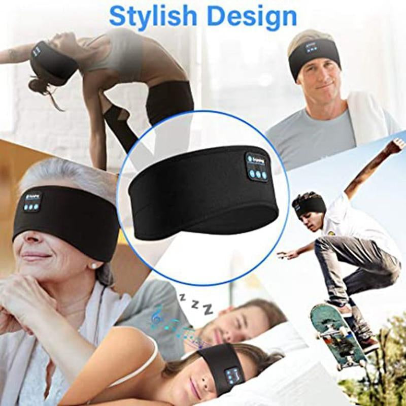 Wireless Bluetooth Sports Headband with Built-in Headphones – Soft, Elastic, and Perfect for Outdoors and Sleepers